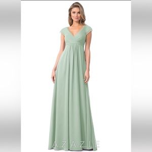 NEW Azazie Dusty Sage Bridesmaid Dress Size 8